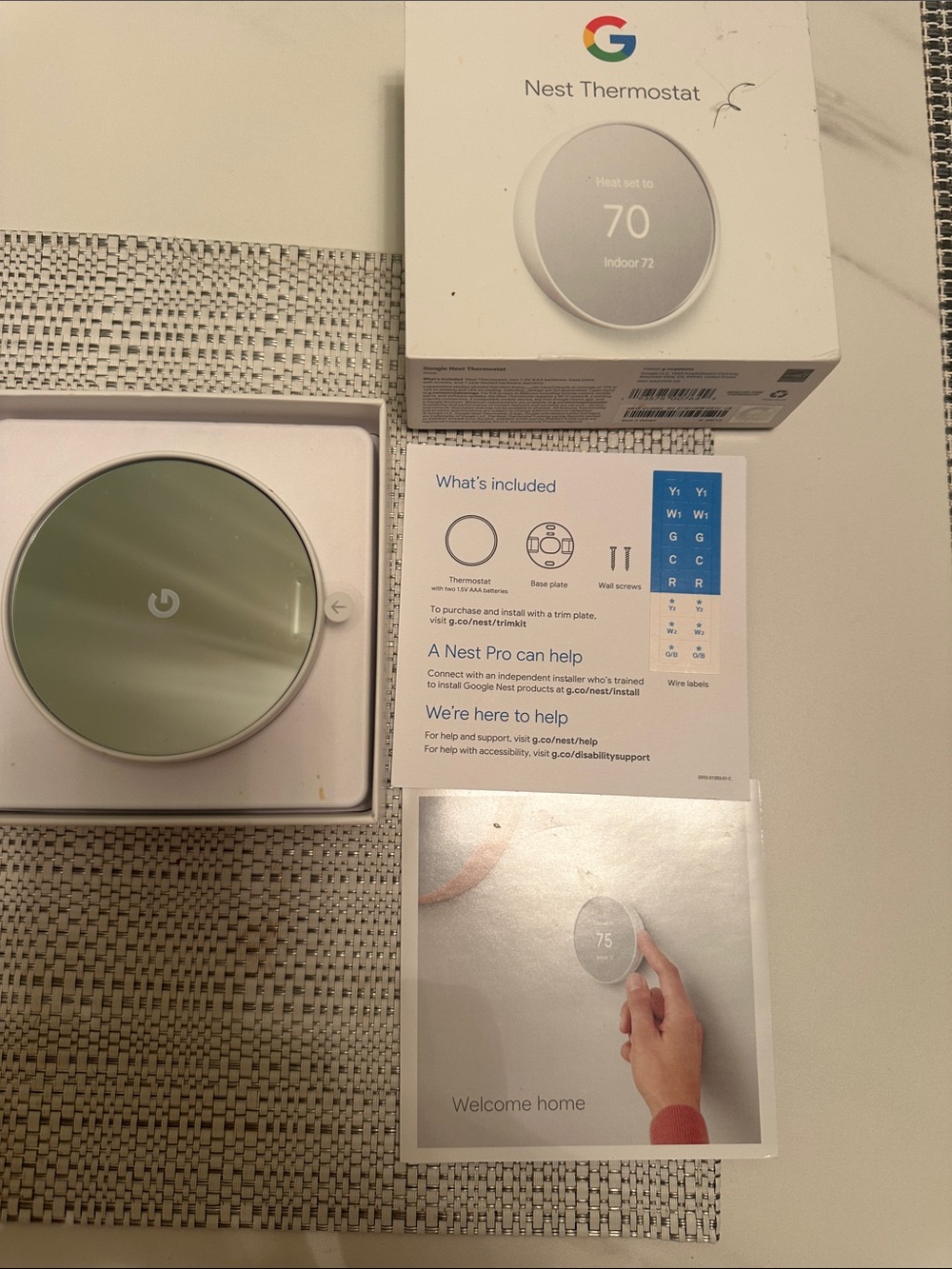 Google Nest Thermostat - Fog Gray Finish